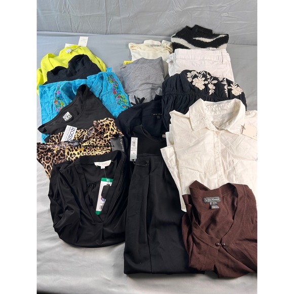 a new day Other - Lot of 16 Womens XL Clothing Mixed Brands Some NWT Tops Dress Skirt